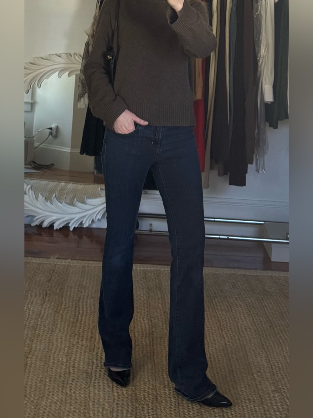 J Brand Dark Blue Bootcut Jeans with Stretch